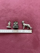 Zinn Eule Figur Sammeln Vitrine Zinnfigur Hund Clown Vintage Figuren Tiere Tier