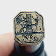 Petschaft mit Wappen Hirsch