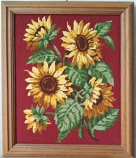 Stickbild Sonnenblumen mit