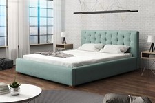 Polsterbett Bett Doppelbett LUCCA Stoff 140x200cm