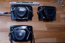 3x Kamera Ledertaschen schwarz