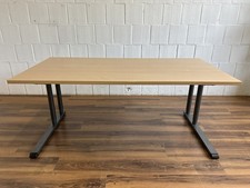 Solider Schreibtisch 160x80cm Buche anthrazit robust