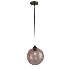 Brilliant Pendelleuchte Deckenlampe Viviana Glas/Hellrosa Kugel Ø30cm 1 x E27