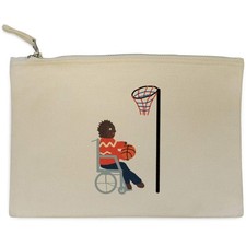 Canvas-Clutch Tasche "Netzball spielen im Rollstuhl" (CL00037025)