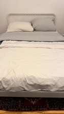 IKEA NESTTUN Metallbett weiß +Lattenrost +Matratze HYLLESTAD 140x200cm NP:1000€+