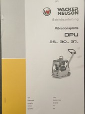 #38/4 Wacker Neuson DPU 25 30 37  Bedienungsanleitung service manual