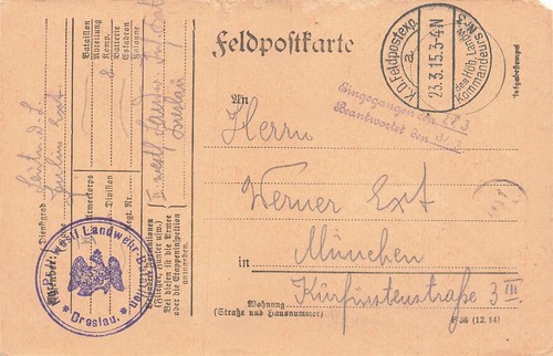 693300 feldpostkt 1 wk - dr, feldpostkt.