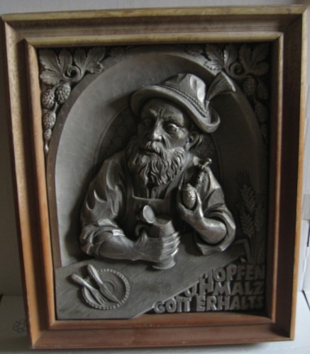 Zinn wandbild hopfen u - /,
