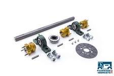 Fahrende Bierkiste Hinterachse 600 mm Stahl 20Z SET / Drift Trike