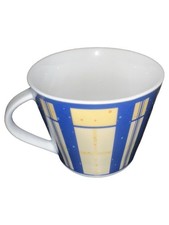 Flirt by R&B FRENCH VANILLA Tasse Unterteller Porzellan Blau Geometrisch 7cm