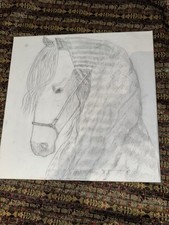 Pferd Bleistiftzeichnung Original, Pferde Bilder, Pferde Zeichnung, Gemälde