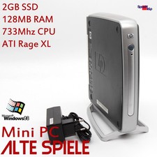 HP MINI-COMPUTER PC WINDOWS 98 OLD DOS GAMES SSD PARALLEL ALTE SPIELE 3D RAGE XL