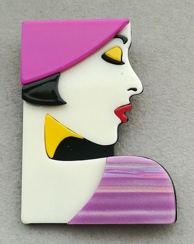 Pop art brosche elegante dame - pop,
