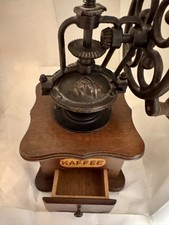 Vintage Kaffeemühle Handmühle Holz Manuell Unbenutzt ca H28cm 14x14cm