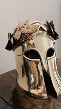Mittelalter Messinghelm Griechischer Korthischer Helm mit Messingblatthelm
