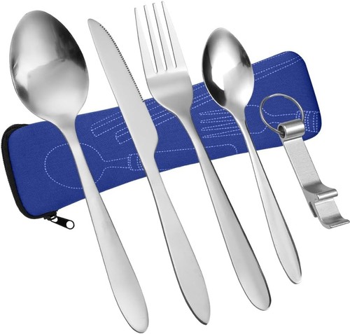 Edelstahl campingbesteck set - edelstahl,