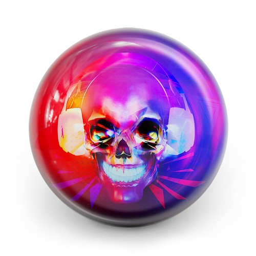 Bowling ball otb skull - bowling, dj