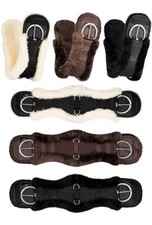 Equinate Westerngurt Classical mit echten Lammfell Sattelgurt Western Bauchgurt