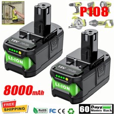 2PC 18V For RYOBI 18 Volt P108