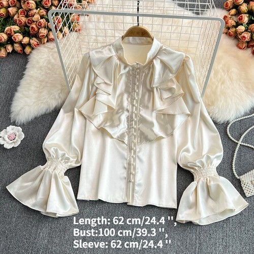 Rüschen damen bluse satin - damen,