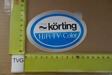 Alter Aufkleber HiFi Audio Tuning Tape TV AutoRadio Lautsprecher KÖRTING