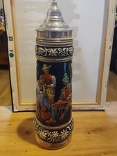 Steinkrug mit Zinndeckel