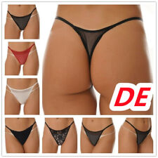 DE Damen String Tanga Mini Slips Transparent Hipster Panties Bikinihose Thongs