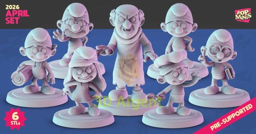 Little blue folk figuren d - folk,