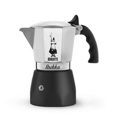 Bialetti New Brikka Espressokocher Schwarz Aluminium für zwei Tassen Camping