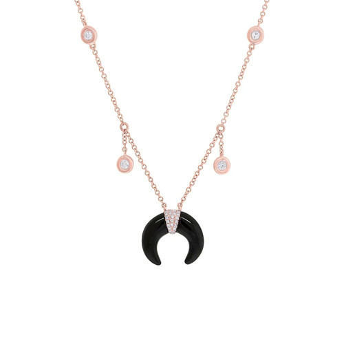 14k rotgold diamant onyx - rotgold,