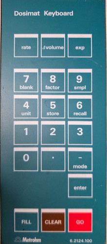 Metrohm dosimat keyboard - metrohm,