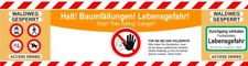 Absperrbanner für Forst, Holzrücker, Baumfällung, Waldarbeiten + Diebstahlschutz