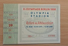 1936 Ticket Olympia 1936