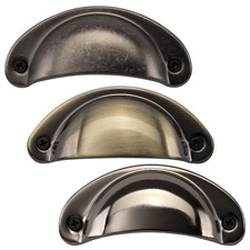 2x Muschelgriffe Griffmuscheln Apothekergriff KHEA Griffschale Möbelgriff SOTECH