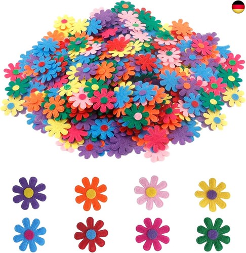 400 stück filzblumen - 400, bunte