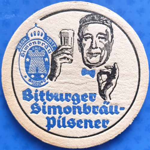 Alter bierdeckel bitburger - bierdeckel,