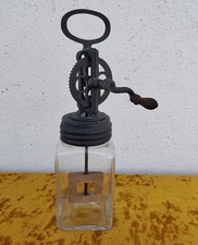 Antike Glas Butterschleuder, 1 Liter, aus Frankreich.