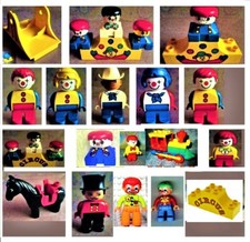 Lego Duplo Zirkus Kanone Clown Zug Lok Circus Direktor aus 2651 2652 9155 Figur