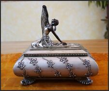 Jugendstil Schatulle TÄNZERIN Skulptur Frau Schmuckschatulle Box Dose -10- *NEU*