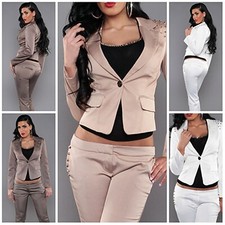 Blazer Satin Damen Sexy KouCla