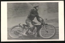 Fotografie Speedway Motorrad-Rennen, Rennfahrer auf Rennmotorrad 