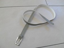 schmaler Damengürtel, Ledergürtel, 101cm, Breite 1,9cm, silberne Schnalle, neu