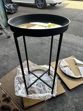 UVP130€ QUALITÄT Spiegeltablett Beistelltisch Stahl Klappplatte Couchtisch 45x75cm