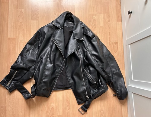 Zara unisex lederjacke biker - zara,