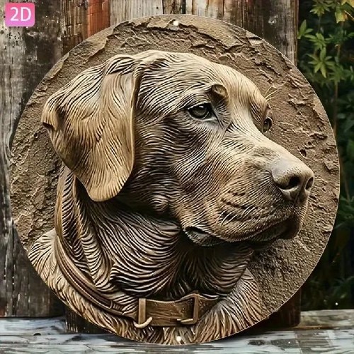 Blechschild rund labrador - rund,