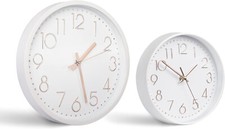 Wanduhr ohne Tickgeräusche 2er Set 20 cmx30 cm Modern Dekoration Wohnzimmer