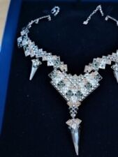 Original Swarovski Collier, NP 649 Euro, kristall, grau, topaz, rhodiniert