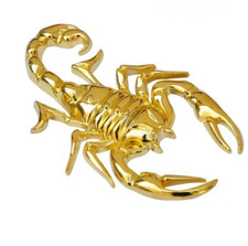 3D Metall Skorpion Logo Chrom