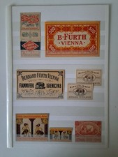 ~~Zündholzetiketten Alt Austria BERNHARD FÜRTH  