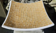 25cm glas Mosaik Obst Deko Schale Teller Terracotta alter Preis 24€ Reduziert